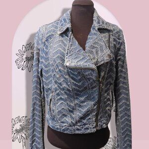 Free People Denim Moto Jacket
